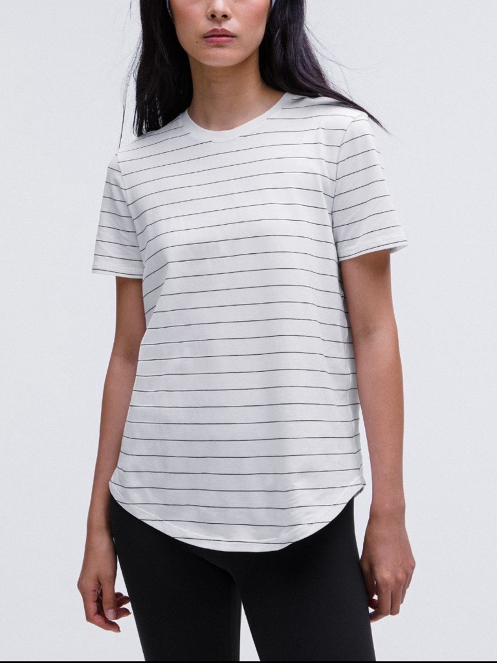Lululemon Love Crewneck 10/12 Striped Relaxed Tee